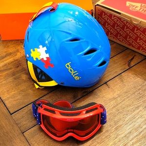 Winter Sports Helmet and Goggles by Bolle